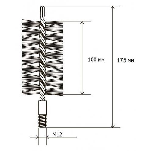 Щітка металева Savent 30 мм для чищення теплообмінника котлів та труб Щітка металева Savent 30 мм для чищення теплообмінника котлів та труб