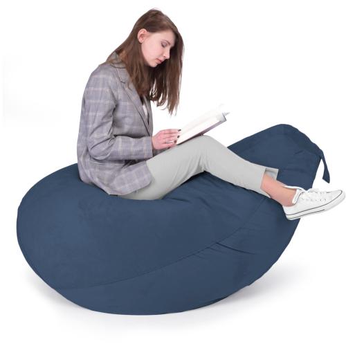 Крісло Мішок Груша Замша 150х100 Студія Комфорту Великий синій Крісло Мішок Груша Замша 150х100 Студія Комфорту Великий синій