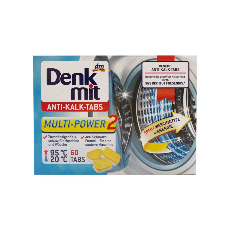 Таблетки для очищення пральних машин Denkmit проти вапняного нальоту 60 шт