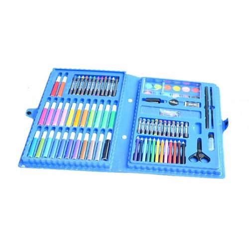 Дитячий набір для малювання No Brand ART set Rainbow комплект для дитячої творчості в кейсі 86 предметів Синій Дитячий набір для малювання No Brand ART set Rainbow комплект для дитячої творчості в кейсі 86 предметів Синій