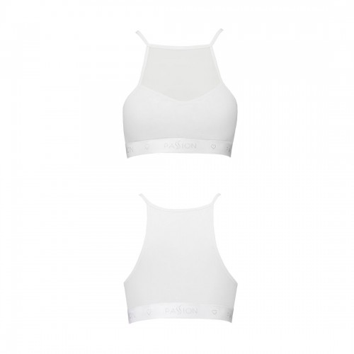 Спортивний топ з прозорою вставкою Passion PS006 TOP white, size L в інтернет супермаркеті PbayMarket!