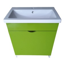 Тумба Mikola-M пластик 2.0 з кошиком під умивальник Como HPL 1111 gloss 80 см