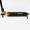 Самокат трюковий алюмінієвий диск та дека Best Scooter Kraken HIC-система пеги 100 кг Black and gold (112768)