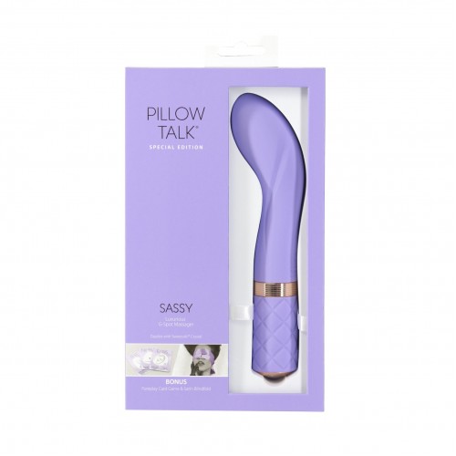 Розкішний вібратор Pillow Talk Sassy Purple Special Edition, Сваровскі, пов’язка на очі+гра в інтернет супермаркеті PbayMarket!