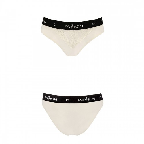 Трусики з широкою гумкою і мереживом Passion PS001 PANTIES ecru, size XL в інтернет супермаркеті PbayMarket!