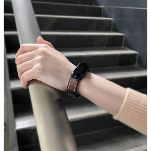 Ремінець для Xiaomi Mi Band 5 | 6 силікон + шкіра MiJobs Коричнево Чорний (1540703) Ремінець для Xiaomi Mi Band 5 | 6 силікон + шкіра MiJobs Коричнево Чорний (1540703)