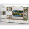 Стінка в вітальню Тиса Мебель Вітальня-224 Сонома Білий 1620x450x2580 мм