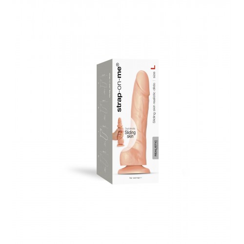 Реалістичний фалоімітатор Strap-On-Me Sliding Skin Realistic Dildo Vanille - L, ефект рухливої шкіри в інтернет супермаркеті PbayMarket!