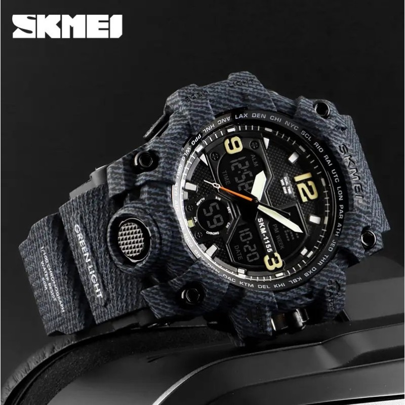 Чоловічий годинник Skmei Hamlet 1155 Темний джинс