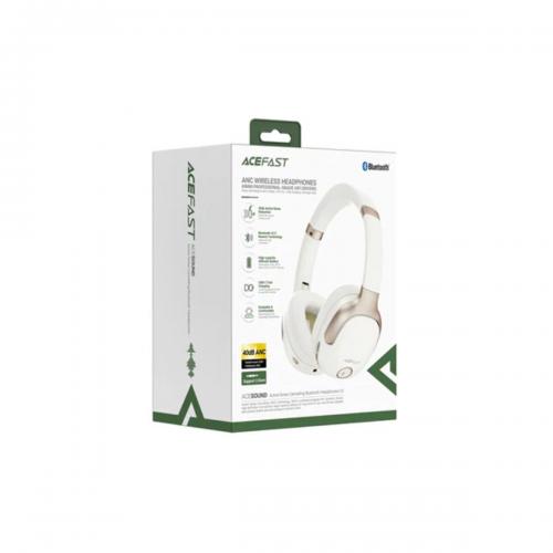 Навушники Acefast H2 noise canceling Bluetooth Milky White