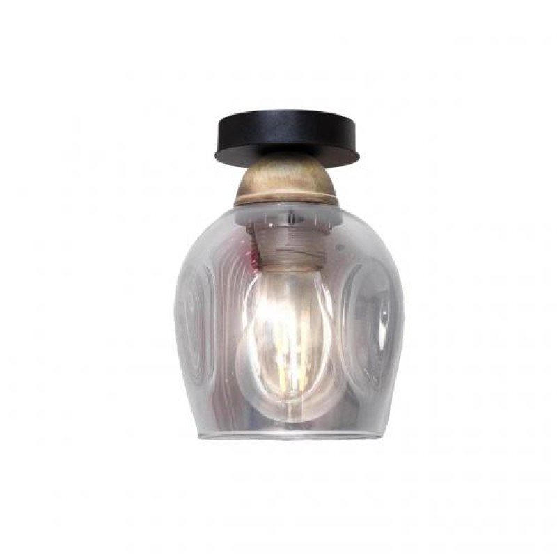 Світильник стельовий MSK Electric Enigma під одну лампу PL 202412 BK Чорно-бронзовий (619297)