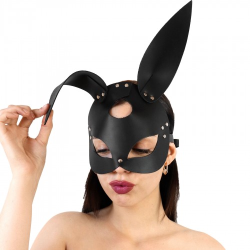 Шкіряна маска Зайчика Art of Sex - Bunny mask, колір Чорний в інтернет супермаркеті PbayMarket!