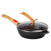 Сковорода універсальна алюмінієва зі знімною ручкою MGC 24 см Чорний (HP-4-463B)