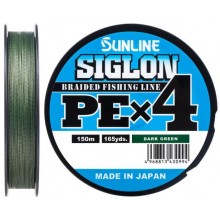 Шнур Sunline Siglon PE н4 150m #2.0/0.242mm 35lb/15.5kg Темно-зелений (1013-1658.09.23)