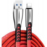 Кабель ColorWay USB-Lightning, 2.4А, 1м, Red (CW-CBUL010-RD)
