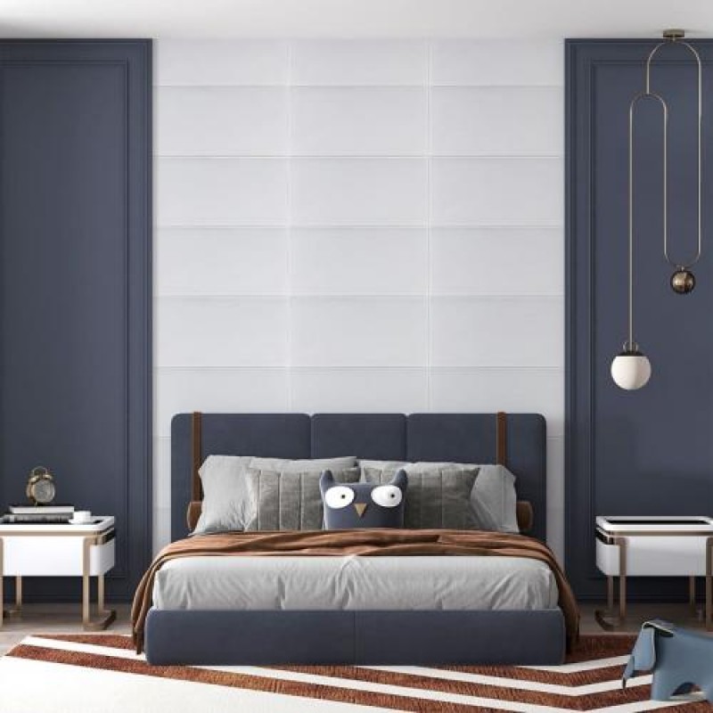 Панель стінова самоклеюча 3D Sticker Wall 700х700х5 мм Білий (D) SW-00001802