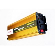 Перетворювач напруги 12V-220V 2000W Інвертор автомобільний 5 Core 2000W (5689)