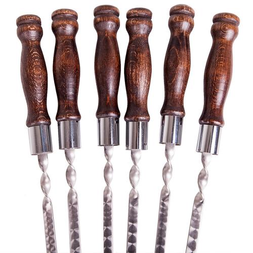 Шампура з дерев'яною ручкою Gorillas BBQ Кільце SKK82 40 см 6 шт (5465)