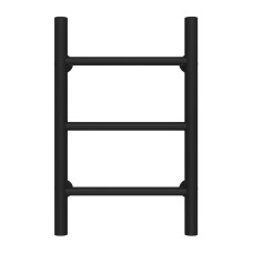 Рушникосушарка водяна Оріон П3 400х500 Deffi Чорний (C.OR.50.40.3.B.A)