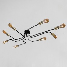 Люстра лофт MSK Electric Maze з бронзовими патронами MSK Electric NL 13060/8 BK+BN