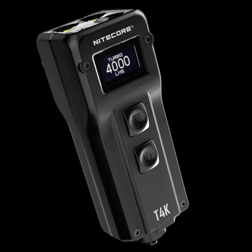 Надпотужний міні ліхтар Nitecore EDC T4K 4000 лм з дисплеєм OLED Type-C Чорний Надпотужний міні ліхтар Nitecore EDC T4K 4000 лм з дисплеєм OLED Type-C Чорний