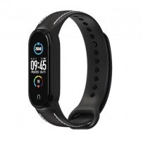 Ремінець для Xiaomi Mi Band 5 | 6 силікон + шкіра MiJobs Чорний (1540701) Ремінець для Xiaomi Mi Band 5 | 6 силікон + шкіра MiJobs Чорний (1540701)