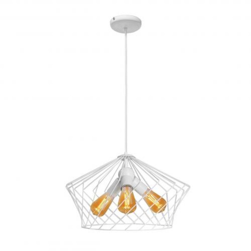 Підвіс лофт MSK Electric Camelia білий на три лампи NL 3329-3 W