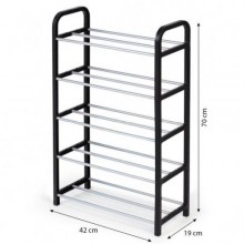 Підставка для взуття на 5 полиць PROзапас Чорний Підставка для взуття на 5 полиць PROзапас Чорний