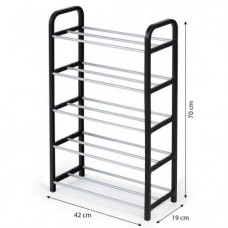 Підставка для взуття на 5 полиць PROзапас Чорний