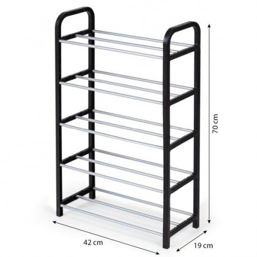 Підставка для взуття на 5 полиць PROзапас Чорний Підставка для взуття на 5 полиць PROзапас Чорний