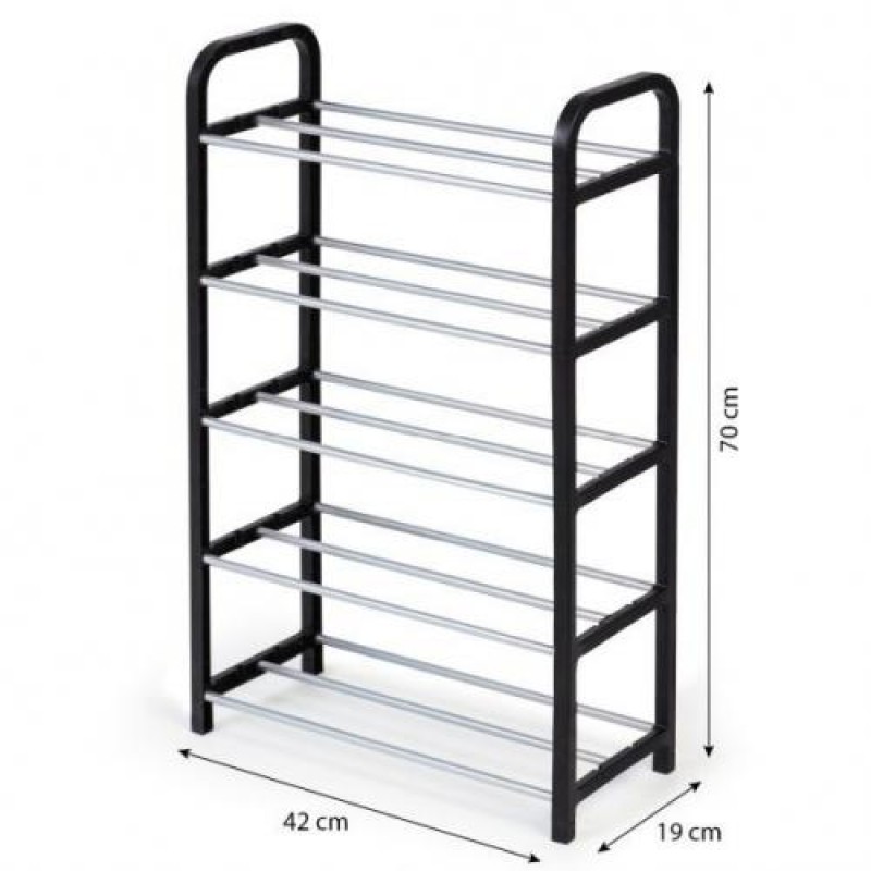 Підставка для взуття на 5 полиць PROзапас Чорний
