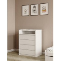 Комод пеленальний Еверест Мікс Телескопи 80х45х101 см німфея альба Білий Комод пеленальний Еверест Мікс Телескопи 80х45х101 см німфея альба Білий