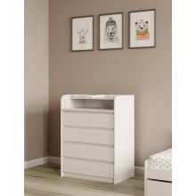 Комод пеленальний Еверест Мікс Телескопи 80х45х101 см німфея альба Білий