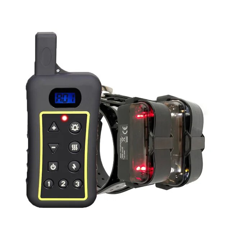 Електронний нашийник 2х для великих собак + антилай 2в1 Trainertec PTS1200 водонепроникний до 1200 м