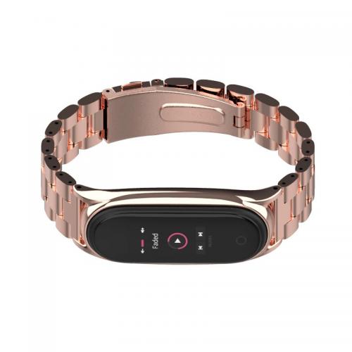 Ремінець MiJobs Metal Strap для Xiaomi Mi Band 3/4/5/6 Rose Gold Ремінець MiJobs Metal Strap для Xiaomi Mi Band 3/4/5/6 Rose Gold