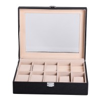 Скринька-органайзер для прикрас YIWU 25.5x20x7.5 см Чорний (HP-5-6B)