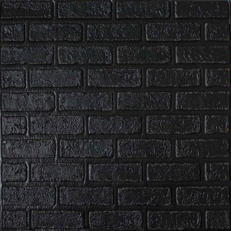 Самоклеюча декоративна 3D панель Loft-Expert цегла деко графіт 700x700x5 мм