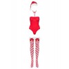Боді Obsessive Kissmas teddy red L/XL (м'ята упаковка!!!)