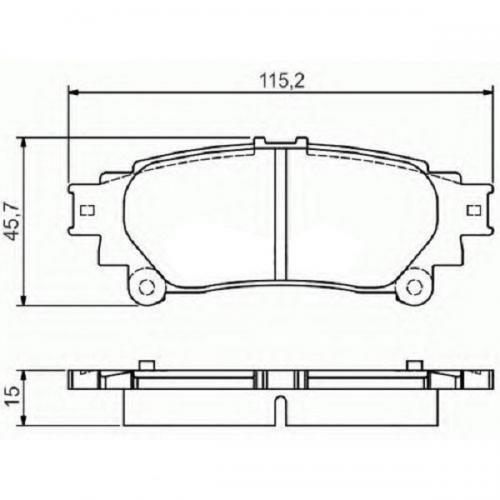 Колодки гальмові Bosch дискові задні LEXUS RX 09 0986495174 в інтернет супермаркеті PbayMarket!