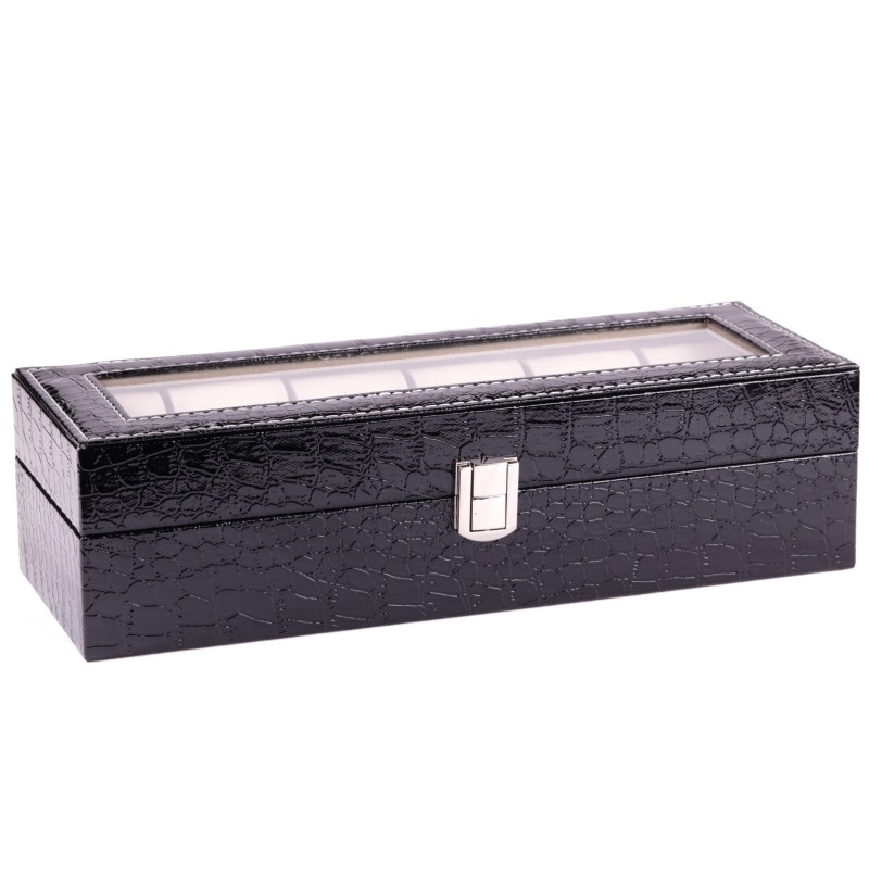 Скринька для зберігання годинників Craft 6PU.CROC.BL Чорний
