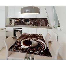 Наклейка 3Д вінілова на стіл Zatarga «Великий помел» 650х1200 мм для будинків, квартир, столів, кав'ярень