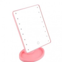 Косметичне дзеркало Large 22 з LED підсвічуванням Pink (kz027-hbr) Косметичне дзеркало Large 22 з LED підсвічуванням Pink (kz027-hbr)