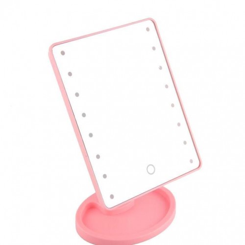 Косметичне дзеркало Large 22 з LED підсвічуванням Pink (kz027-hbr)