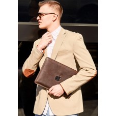 Шкіряний чохол для MacBook 13 дюйм Темно-коричневий Crazy Horse BlankNote