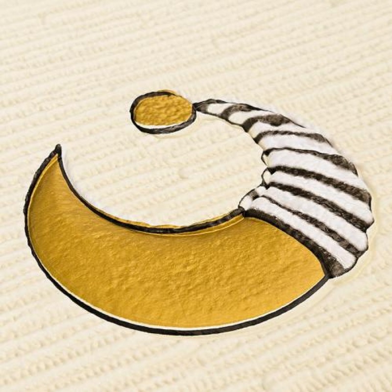 Панель стінова 3D 700*700*4mm зірки та місяць на бежевому фоні (D) Sticker Wall SW-00001971