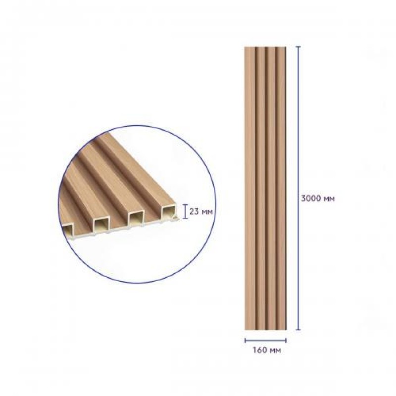 Декоративна стінова рейка 3000*160*23мм (D) SW-00001855 Sticker Wall