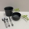 Набір туристичного посуду із зеленими ручками Cooking Set DS-101/6017
