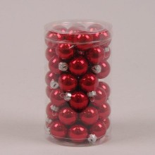 Кульки скляні Flora D-2,5 см. 48 шт.(44517)
