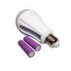 LED лампочка LMI 20W E27 світло білий 1500LM з акумулятором 2*18650 (8442)