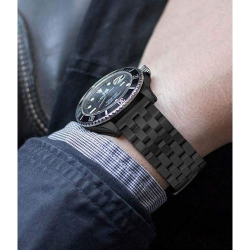 Браслет BeWatch для Mobvoi TicWatch Pro 3 Huawei Watch GT 2 46mm | GT 2 Pro Quadro сталевий 22мм Чорний (1024401)